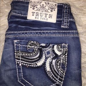 Truth be told skinny low rise jeans